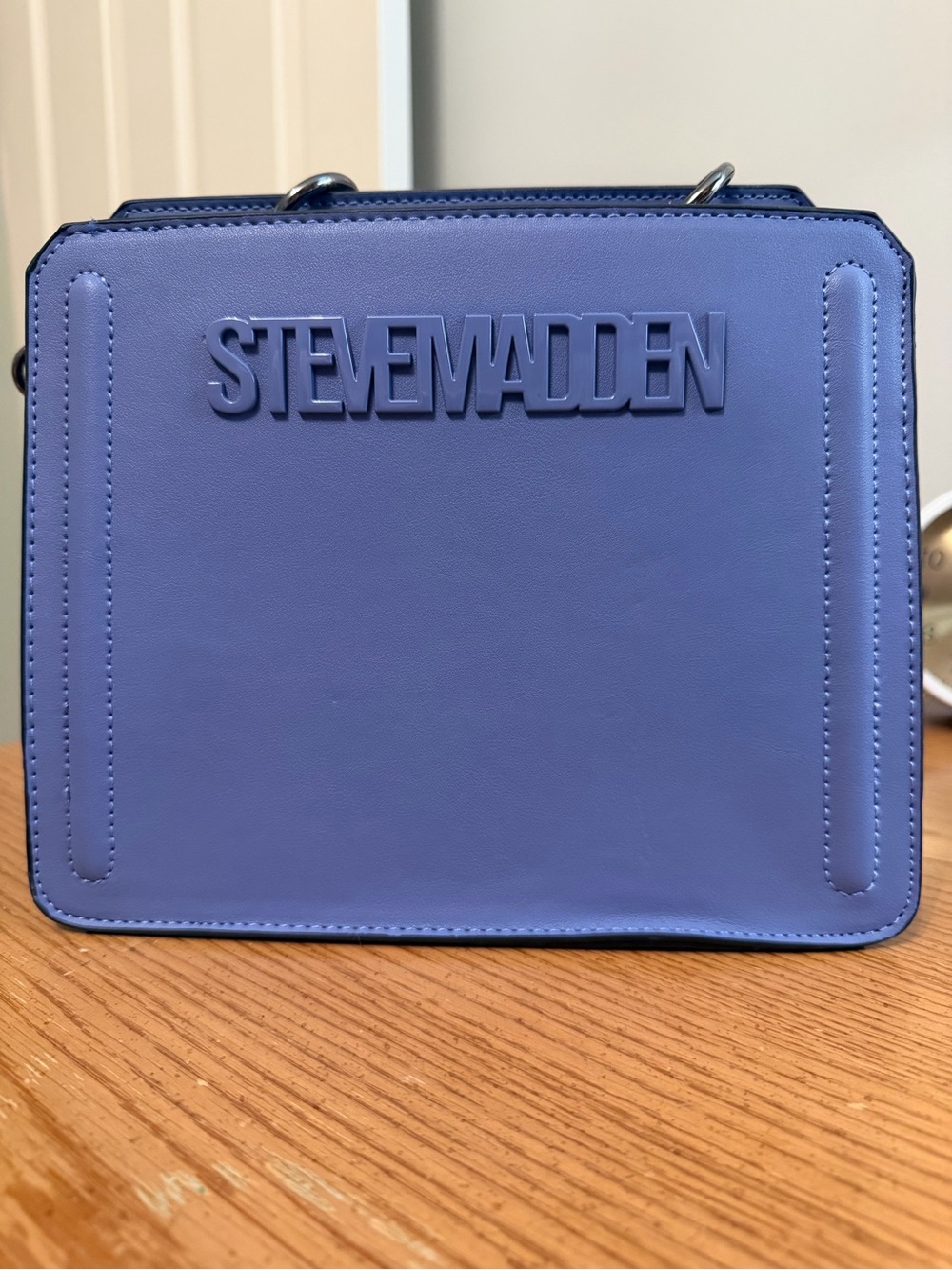 Steve Madden Navy Faux Leather Crossbody Bag